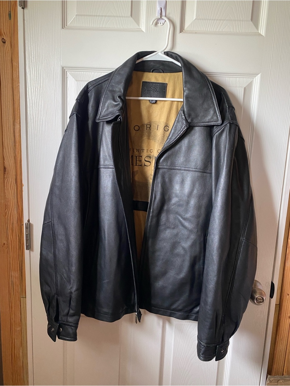 The Original James Dean Leather Jacket Men XXL Black Bomber The Original Classic - Picture 4 of 16